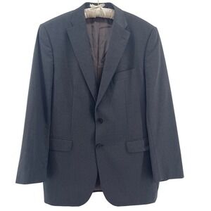 Baumler Blazer Mens 46L Grey Reda Super 110s Wool Pinstripe Jacket Formal